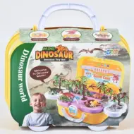 Set di dinosauri in valigia con accessori