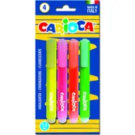 Set di evidenziatori sottili colorati 4 pezzi - Carioca