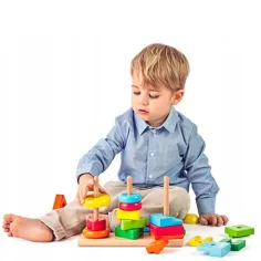 Set di giochi da costruzione in legno Montessori - Woodyland immagine 2