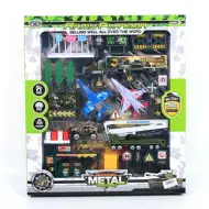Set di giochi militari con aerei, stazione di servizio e accessori