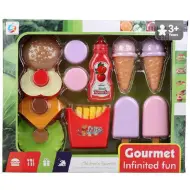Set di gioco alimentare gourmet hamburger con gelato