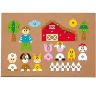 Set di gioco con figure di animali in sughero - Woodyland