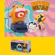 Set di gioco con pistola dinosauro e bersaglio a forma di mucca