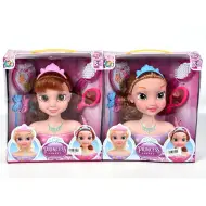 Set di gioco con testa da pettinare delle principesse in due varianti