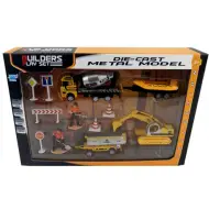 Set di gioco costruzione stradale con betoniera e vari accessori