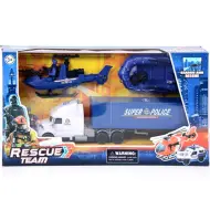 Set di gioco della polizia Rescue Team con gommone