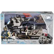Set di gioco militare Soldier Force 9 con nave e elicottero