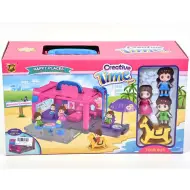 Set di gioco pieghevole a forma di autobus turistico portatile con accessori