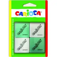 Set di gomme rettangolari in due colori 4 pezzi - Carioca