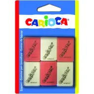 Set di gomme rettangolari in due colori 6 pezzi - Carioca