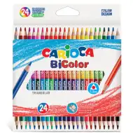 Set di matite colorate a doppia punta 24 pezzi con 48 colori - Carioca