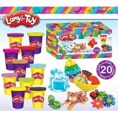Set di pasta modellabile Lanyi-Toy con strumenti per modellare immagine 2