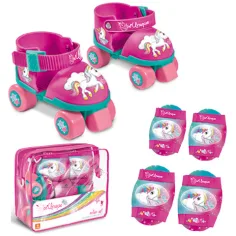 Set di pattini a rotelle a tema unicorno con protezioni - Mondo Toys