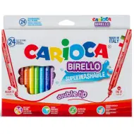 Set di pennarelli a doppia punta 24 pezzi - Carioca
