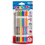 Set di pennarelli bicolore 6 pezzi - Carioca