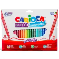 Set di pennarelli colorati con doppia punta 24 pezzi - Carioca