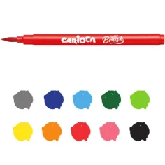 Set di pennarelli con punta a pennello Super Brush 10 pezzi - Carioca immagine 2