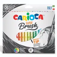 Set di pennarelli con punta a pennello, confezione da 20 pezzi - Carioca