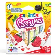 Set di pennarelli profumati 3 in 1 con timbro, 8 pezzi - Carioca