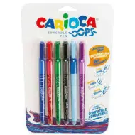 Set di penne a sfera cancellabili OOPS 6 pezzi - Carioca