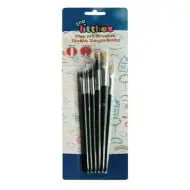 Set di pennelli neri in confezione da 6 pezzi