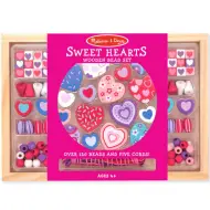 Set di perline a forma di cuore in legno con 120 pezzi - Melissa &amp; Doug