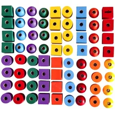 Set di perline in legno 72 pezzi immagine 2