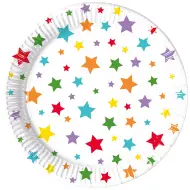 Set di piatti di carta a forma di stella da 8 pezzi, 20 cm