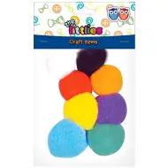 Set di pompon colorati 45 mm 8 pezzi