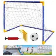Set di porte da calcio con rete, palla e pompa
