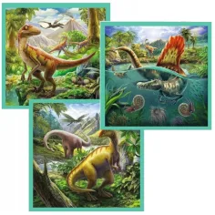 Set di puzzle 3 in 1 con dinosauri - Trefl immagine 2