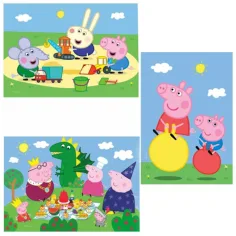 Set di puzzle da 3x48 pezzi di Peppa Pig - Clementoni immagine 2