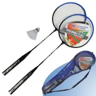 Set di racchette da badminton in metallo con borsa da trasporto e volano