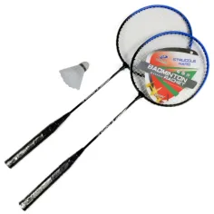 Set di racchette da badminton in metallo con borsa da trasporto e volano immagine 2