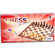 Set di scacchi in legno 24x24 cm con pezzi in plastica