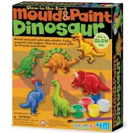 Set di stampi per dinosauri con vernice che si illumina al buio