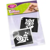 Set di stencil per tatuaggi glitter per ragazzi, 5 pezzi