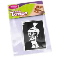 Set di stencil per tatuaggi glitterati a tema fiabesco per ragazze, 15 pezzi