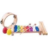 Set di strumenti musicali in legno da 4 pezzi
