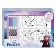 Set di tele da colorare di Frozen con 4 pennarelli