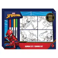 Set di tele da colorare di Spider-Man con 4 pennarelli