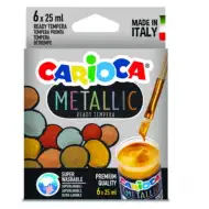Set di tempera metallizzata 6 pezzi - Carioca