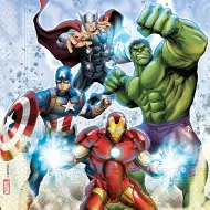 Set di tovaglioli di carta Avengers – 2 strati, 33x33 cm, 20 pezzi