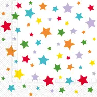 Set di tovaglioli di carta con stelle – 2 veli, 33x33 cm, 20 pezzi