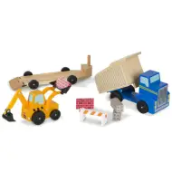 Set di veicoli in legno da cantiere - Melissa &amp; Doug