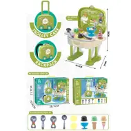 Set gelato verde 2 in 1 in valigia con ruote