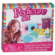 Set pedicure con glitter e accessori, set da 8 pezzi