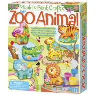 Set per creare figure in gesso di animali colorati dello zoo