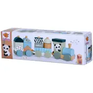 Set treno in legno con panda 16 pezzi - Eichhorn