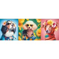 Sfilata di moda per cani puzzle panoramico 500 pezzi - Trefl immagine 2